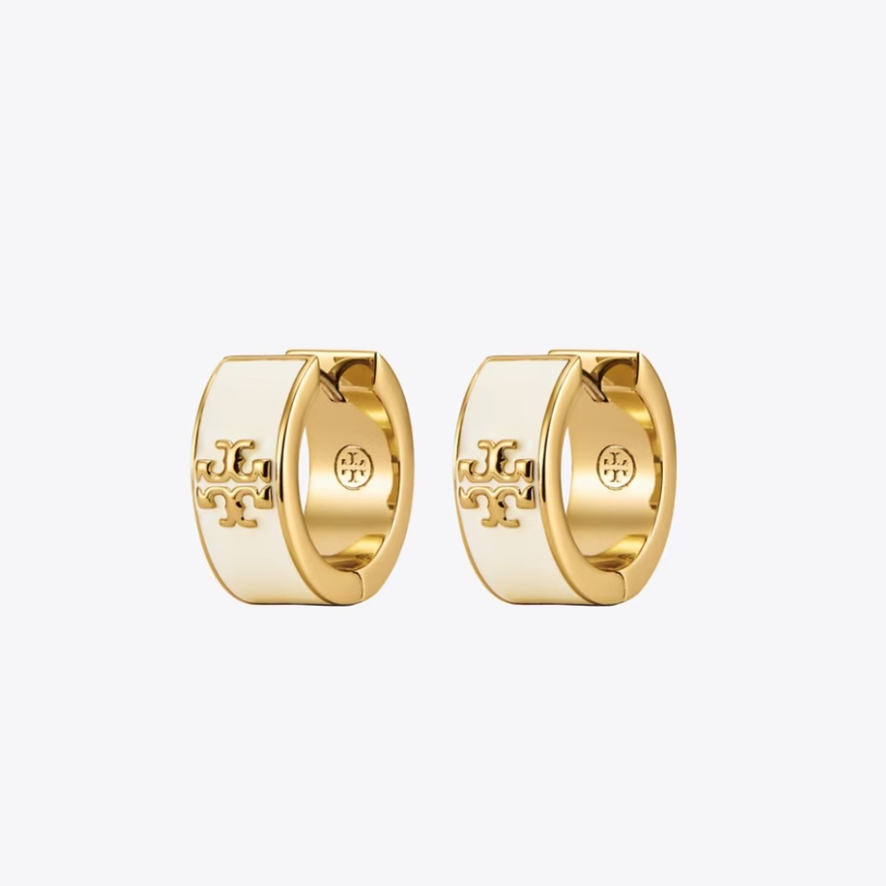 Tory Burch KIRA ENAMEL HOOP EARRING